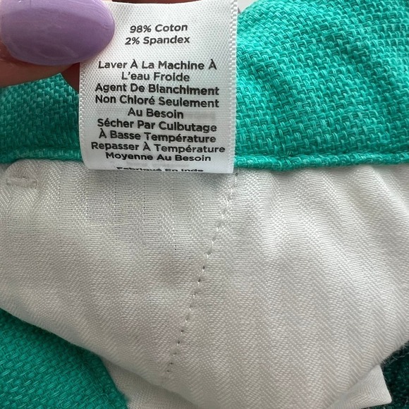 Talbots Scalloped Hem Tropical Monkey Printed Cotton Blend Shorts Sz 10 - Picture 13 of 13